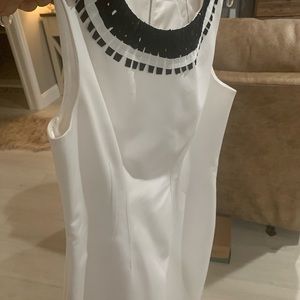 NWT! Tailored crisp white Tahari dress. NWOT